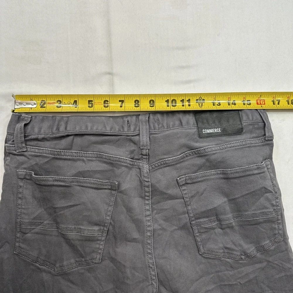 Commerce Men's Gray Straight Leg Chino Pants Jeans Work Casual Sz 32x32 fit32x31